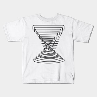 From square to circles in grey Kids T-Shirt